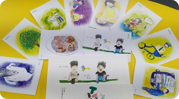 교육수업에서  학생들이 그린 사진